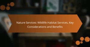 Nature Services: Wildlife Habitat Services, Key Considerations and Benefits