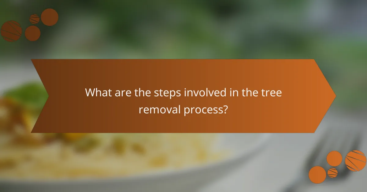 What are the steps involved in the tree removal process?
