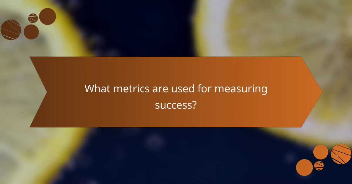 What metrics are used for measuring success?